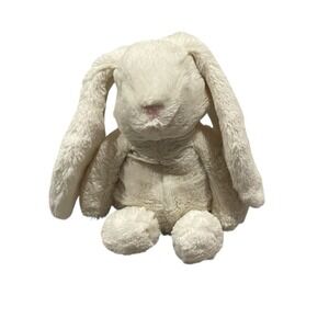 Baby Ganz Downy Bunny White Rabbit Stuffed Silky Cream Plush 11" Toy